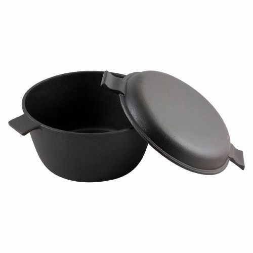 Кастрюля Mallony CC-24/45 4,5 л с крышкой-сковородой (черный) 2