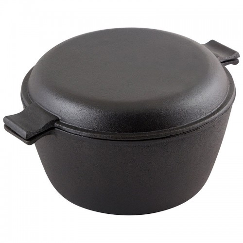 Кастрюля Mallony CC-24/45 4,5 л с крышкой-сковородой (черный) 4