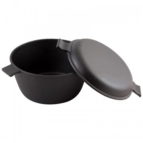 Кастрюля Mallony CC-24/45 4,5 л с крышкой-сковородой (черный) 5