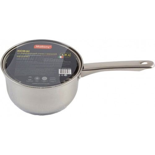 Кастрюля Mallony Mediano 1.9 л (серебристый) 3