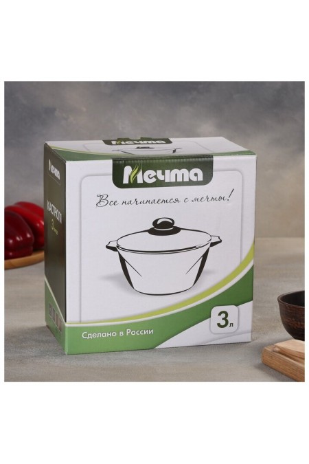 Кастрюля Мечта Гранит brown 43806 3 л (коричневый) 4