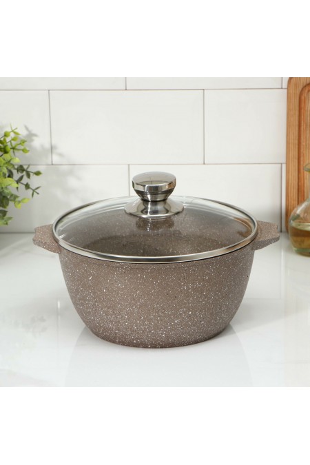 Кастрюля Мечта Гранит brown 43806 3 л (коричневый) 9