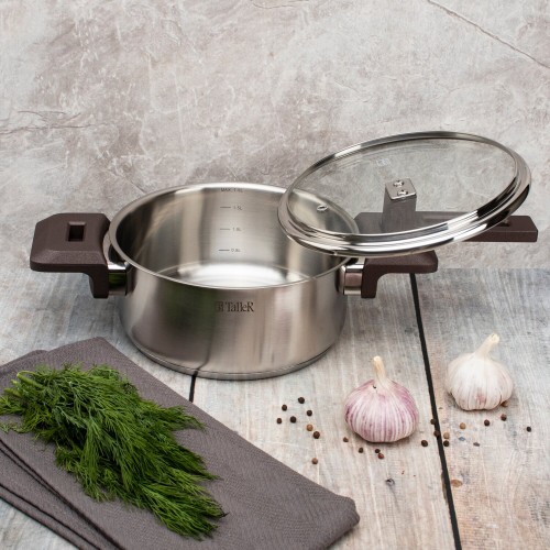 Кастрюля Taller Метод TR-17307 1.9 л (серебристый) 1