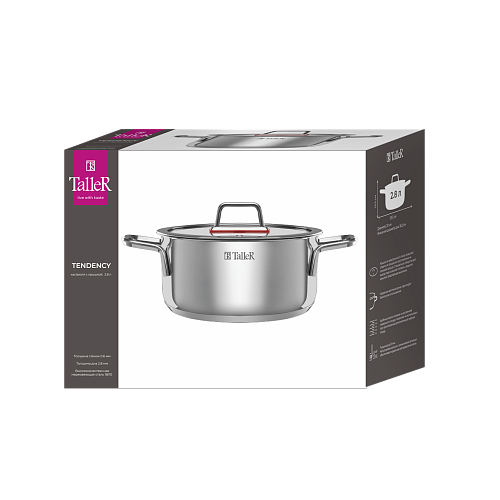 Кастрюля Taller Тенденси TR-17274 5 л (серебристый) 9
