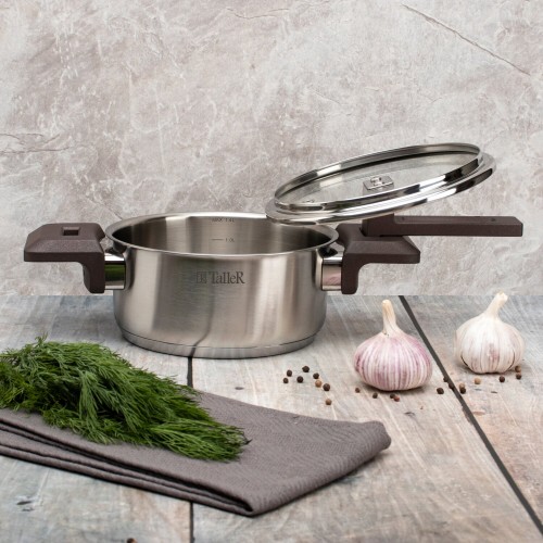 Кастрюля Taller TR-17306 1.4 л (серебристый) 1