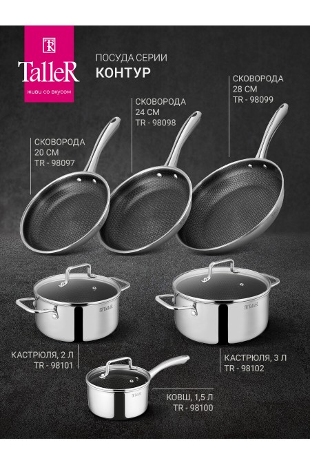 Кастрюля Taller TR-98102 3 л (серебристый) 9