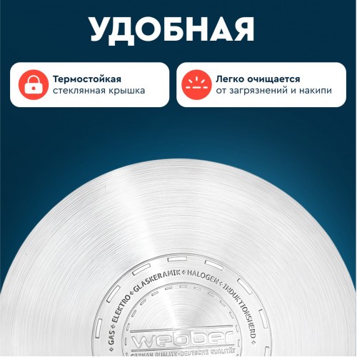 Кастрюля Webber BE-353/2 4 л (серебристый) 2