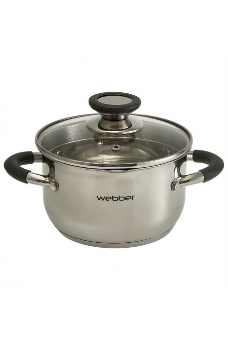 Кастрюля Webber BE-371/2 1.9 л (серебристый) 