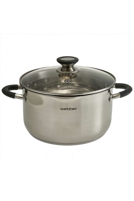 Кастрюля Webber BE-375/2 6 л (серебристый) 