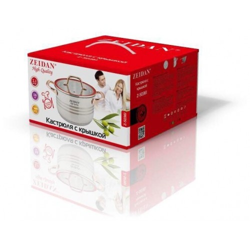 Кастрюля Zeidan Z-501075 5.1 л (серебристый) 