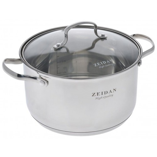 Кастрюля Zeidan Z-50245 5.1 л (серебристый) 