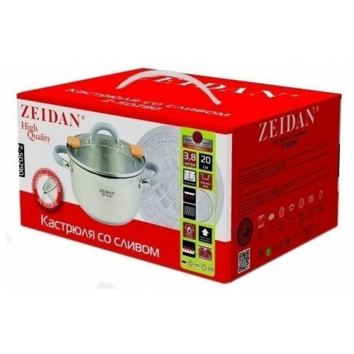 Кастрюля Zeidan Z-50290 3,8 л (серебристый) 9
