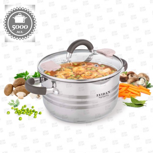 Кастрюля Zeidan Z-50291 5 л (серебристый) 5