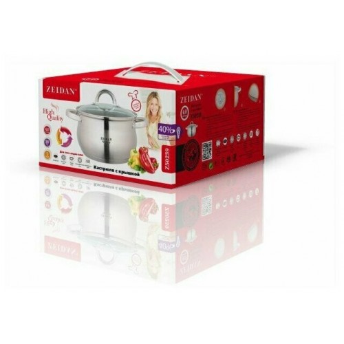 Кастрюля Zeidan Z50239 4 л (серебристый) 1