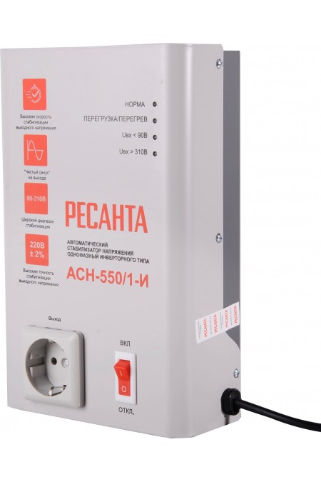 Стабилизатор напряжения Ресанта АСН-550/1-И (63/6/75) 