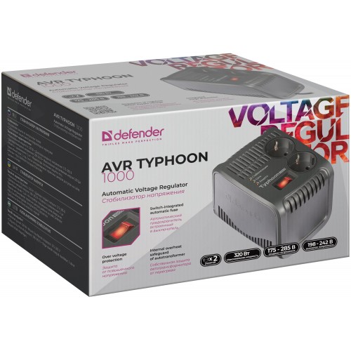 Стабилизатор Defender AVR Typhoon 1000 (99033) 6