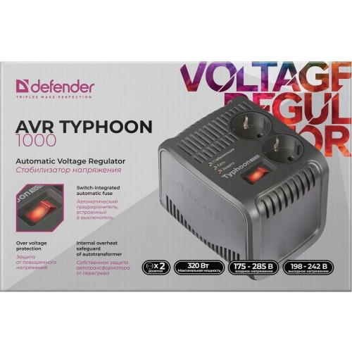 Стабилизатор Defender AVR Typhoon 1000 (99033) 8