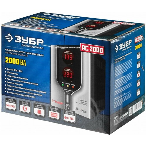 Стабилизатор напряжения Зубр АС 2000 (59375-2) 7