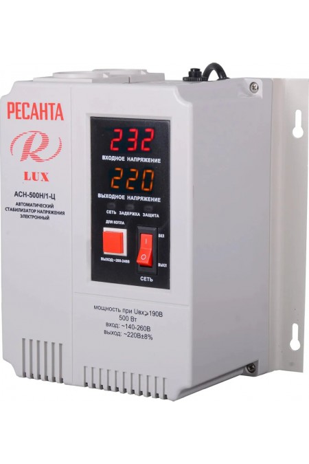 Стабилизатор Ресанта АСН-500Н/1-Ц LUX (63/6/39) 