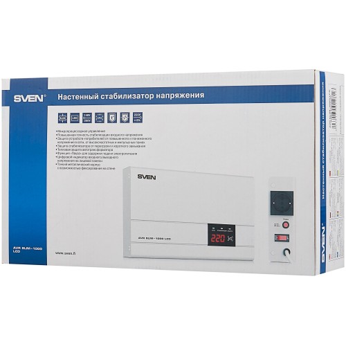 Стабилизатор SVEN AVR SLIM-1000 LCD 8