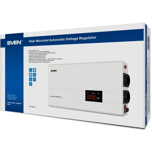 Стабилизатор SVEN AVR SLIM-2000 LCD (SV-013950) 2