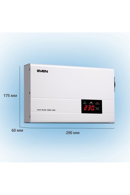 Стабилизатор SVEN AVR SLIM-500 LCD 