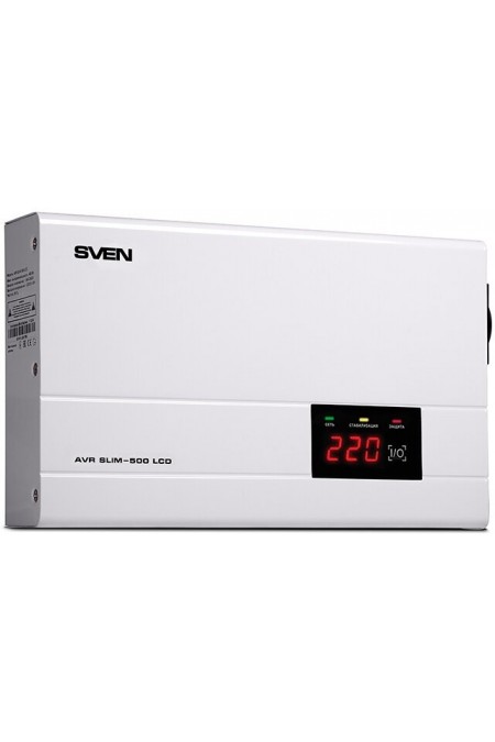Стабилизатор SVEN AVR SLIM-500 LCD 1