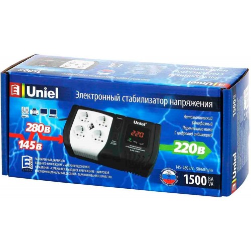 Стабилизатор UNIEL U-ARS-1500/1 (09623) 6