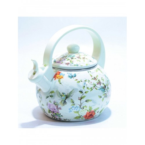 Чайник эмалированный Kelli KL-4456 2.5 л (белый/рисунок) 