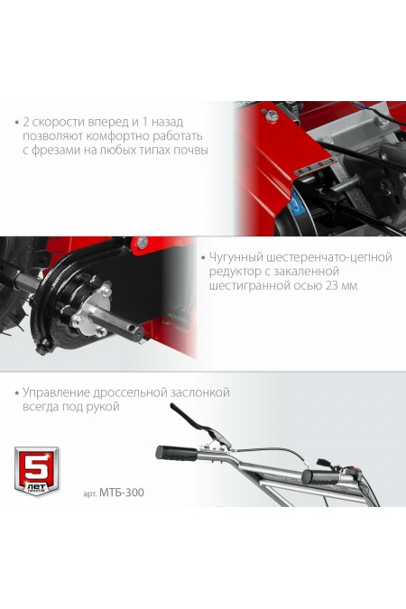 Мотоблок ЗУБР МАСТЕР МТБ-300 4