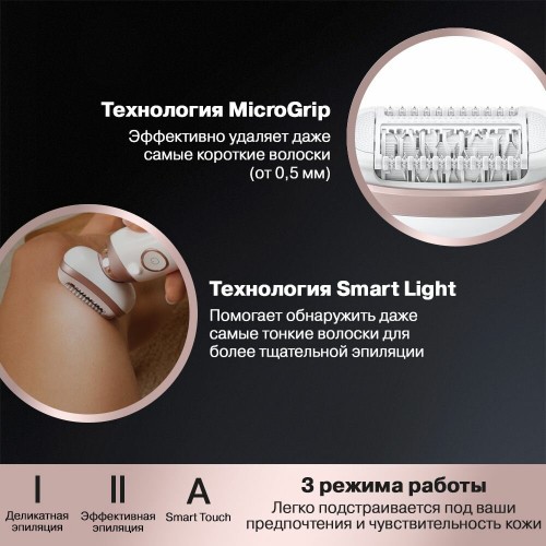 Эпилятор Braun S9 SES 9-000 Flamingo (белый/розовый) 