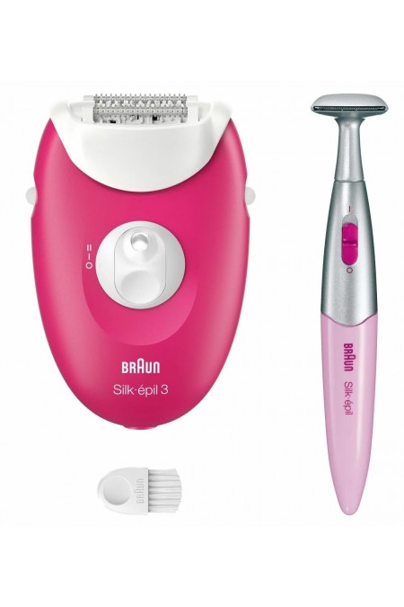 Эпилятор Braun Silk-epil 3 3-202 (белый/розовый) 