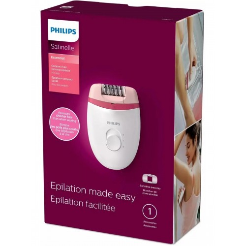 Эпилятор Philips BRE235/04 Satinelle Essential (белый/розовый) 3