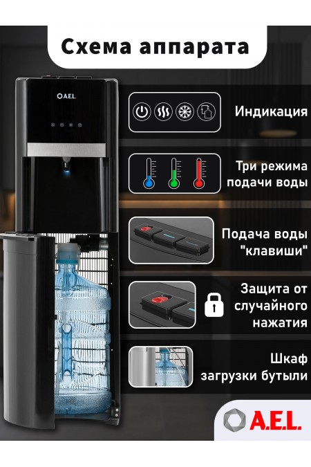 Напольный кулер A.E.L. LC-AEL-809A (черный) 1