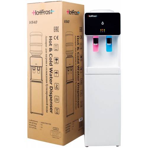 Напольный кулер HotFrost V 840 (белый/черный) 1