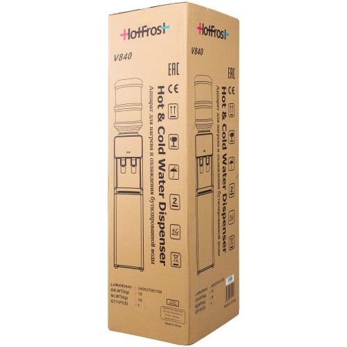 Напольный кулер HotFrost V 840 (белый/черный) 2