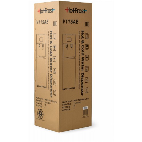 Напольный кулер HotFrost V115AE (120211506) (белый/серый) 9