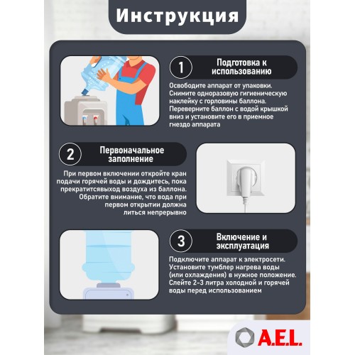 Настольный кулер A.E.L. TD-AEL-111 (белый) 5