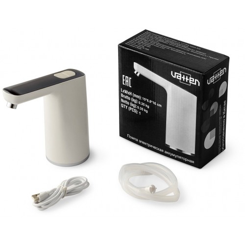 Помпа для воды Vatten модель №10 (6920) (аккумуляторная) (белый/черный) 