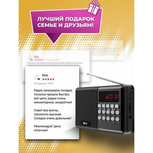 Радиоприемник Ritmix RPR-001 (черный) 16