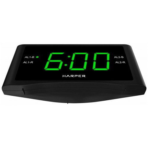 Радиобудильник Harper HCLK-1006 LED зеленые часы (черный) 2