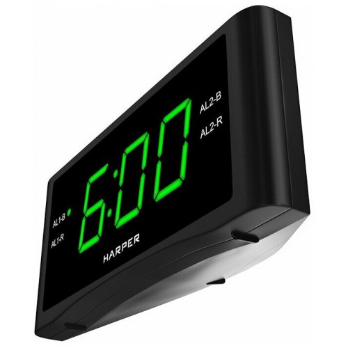 Радиобудильник Harper HCLK-1006 LED зеленые часы (черный) 3
