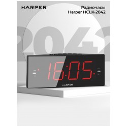 Радиобудильник Harper HCLK-2042 LCD красные часы (черный)