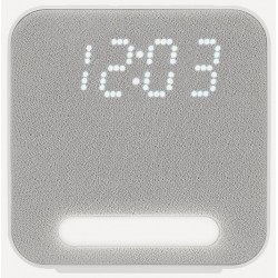 Радиобудильник Harper HCLK-2060 LED белые часы (белый/серый)