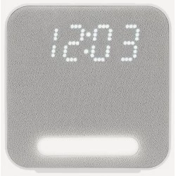 Радиобудильник Harper HCLK-2060 LED белые часы (белый/серый)