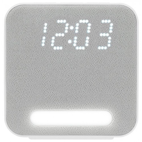 Радиобудильник Harper HCLK-2060 LED белые часы (белый/серый) 