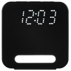 Радиобудильник Harper HCLK-2060 LED белые часы (черный)