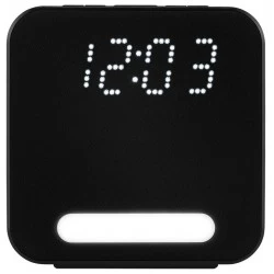 Радиобудильник Harper HCLK-2060 LED белые часы (черный)