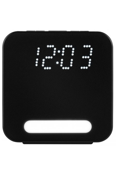 Радиобудильник Harper HCLK-2060 LED белые часы (черный) 