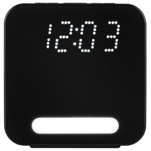 Радиобудильник Harper HCLK-2060 LED белые часы (черный) 